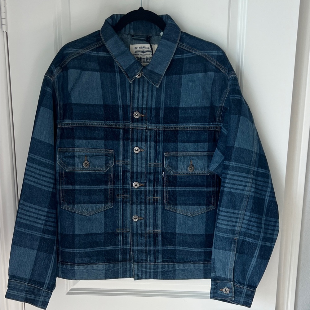 Levi's Dark Blue Checkered Shirt Jacket